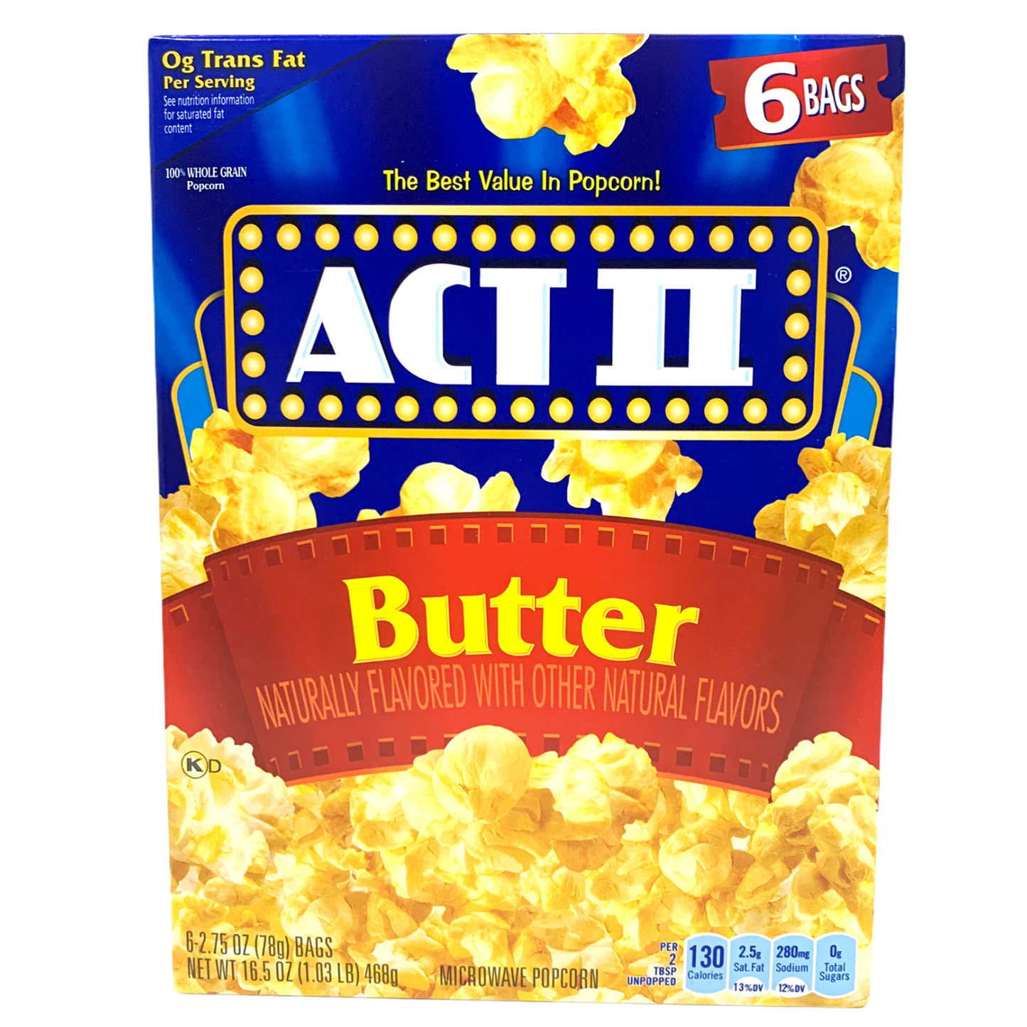 Act II Butter Microwave Popcorn 468g sold by American Grocer in the UK