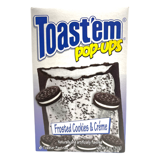 Toast'em Pop-Ups Frosted Cookie & Cream Toaster Pastries 288g