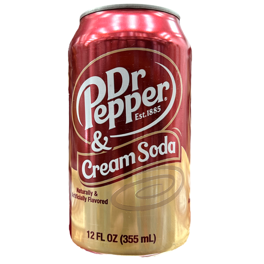 Dr Pepper & Cream Soda Flavoured Soda 355ml