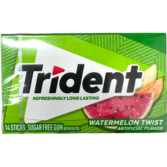 Trident Watermelon Twist Sugar Free Gum 14 Sticks (Best Before : 21 May 2025)