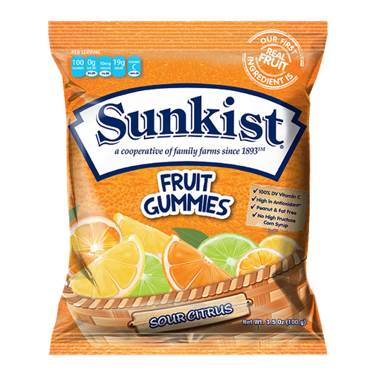 Sunkist Sour Citrus Fruit Gummies 100g (Halal)