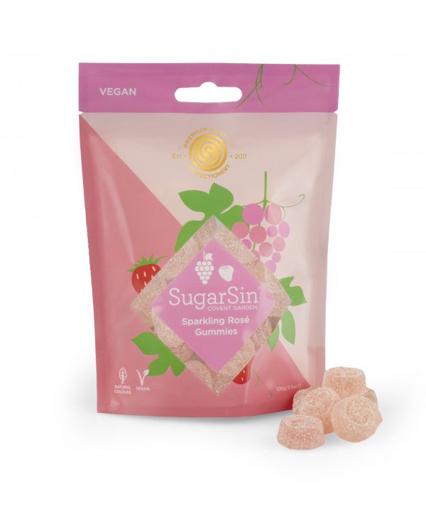 SugarSin Sparkling Rose Gummies 100g (Vegan)