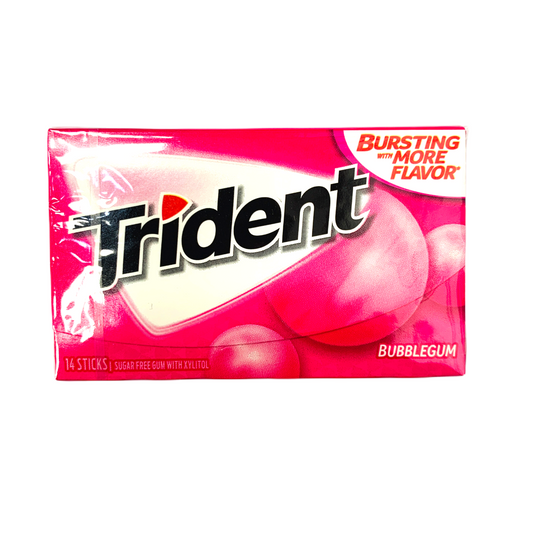 Trident Bubblegum Sugar Free Gum 14 Sticks
