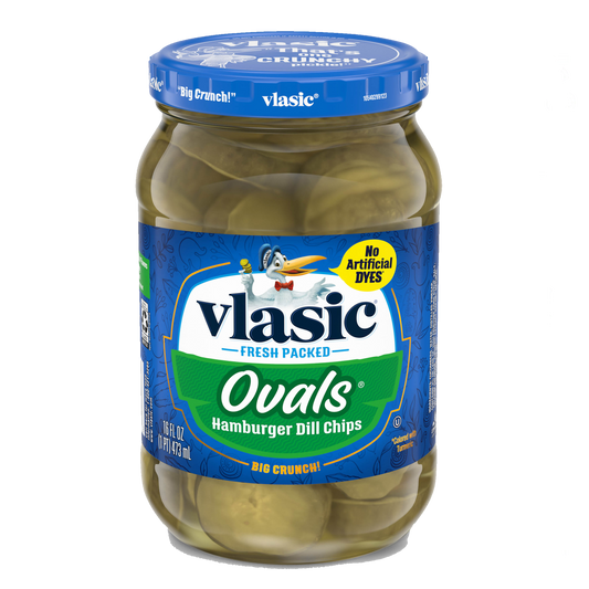 Vlasic Ovals Hamburger Dill Chips Pickle 473ml