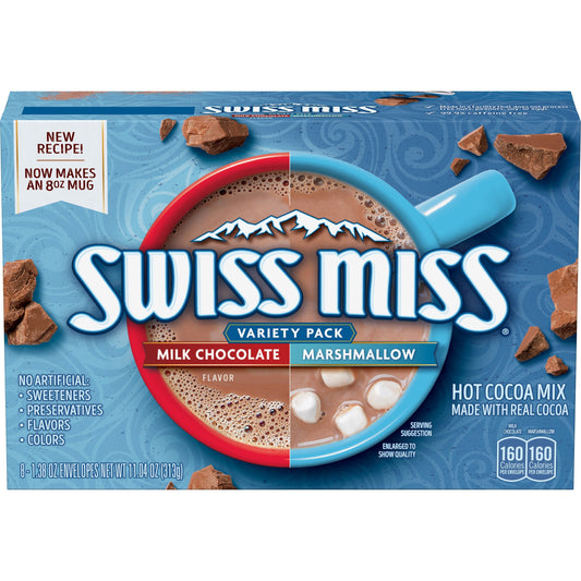 Swiss Miss Variety Pack Milk Chocolate and Marshmallow Hot Cocoa Mix 313g