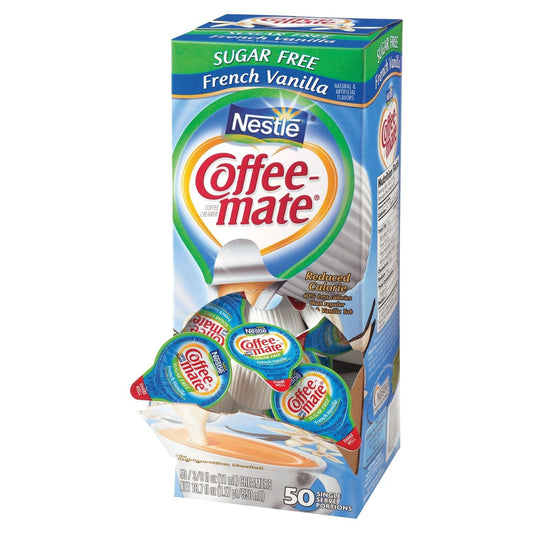 Nestle Coffee Mate Liquid Sugar Free French Vanilla Coffee Creamer 50ct