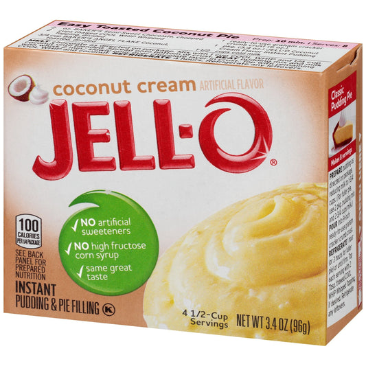 Jell-O Coconut Cream Instant Pudding & Pie Filling 96g