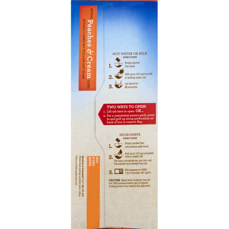 Quaker Instant Oatmeal Peaches & Creme 350g