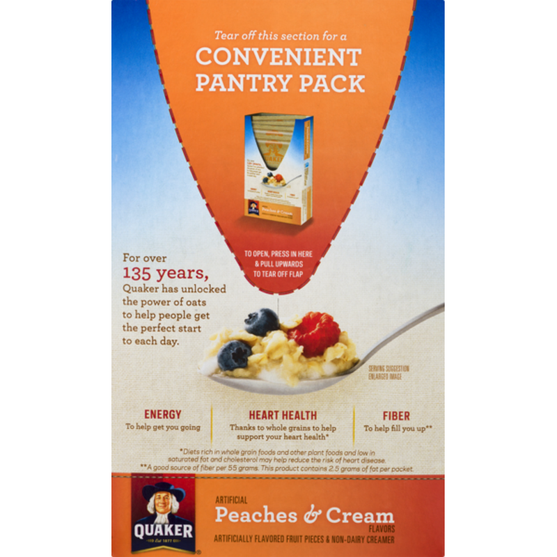 Quaker Instant Oatmeal Peaches & Creme 350g