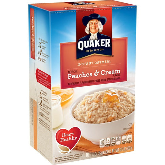 Quaker Instant Oatmeal Peaches & Creme 350g