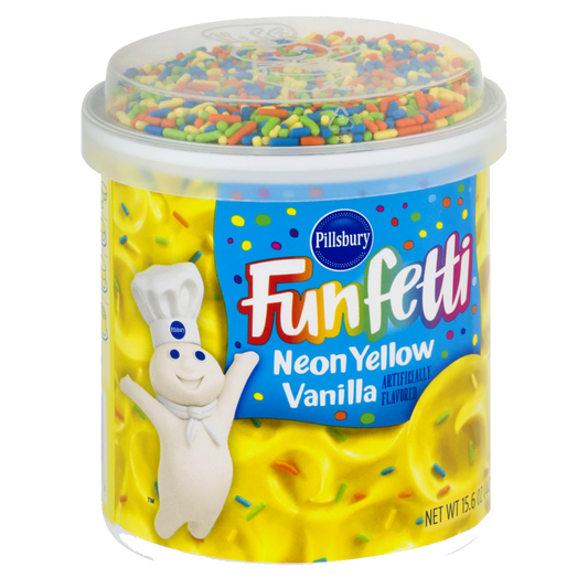Pillsbury Funfetti Neon Yellow Vanilla Frosting 442g